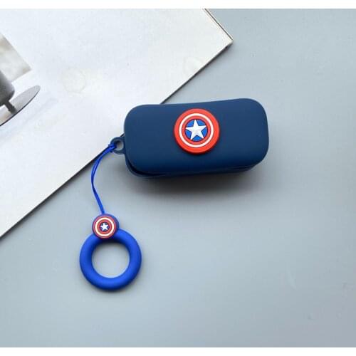 Cartoon Earphone Cover For QCY T5 Silicone Wireless Bluetooth Headphone Case For QCY With Finger Strap