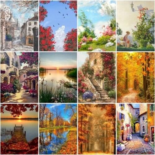 SDOYUNO 40x50cm Acrylic Paint By Numbers DIY Frameless Wild Scenery Painting For Painting By Numbers On Canvas Home Decor
