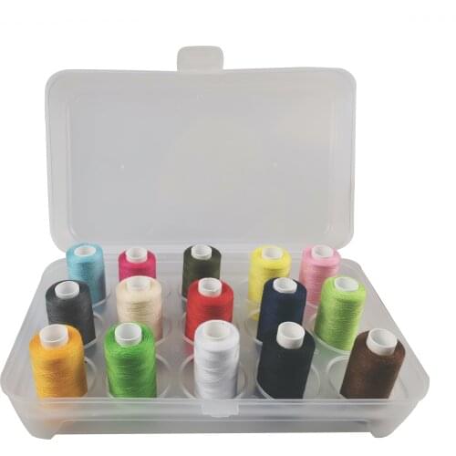 Sewing Machine Thread 15 Colors Polyester High Qality 550 Yards For Hand Sewing,Sewing Machine,Quilting,Serger,Overlock