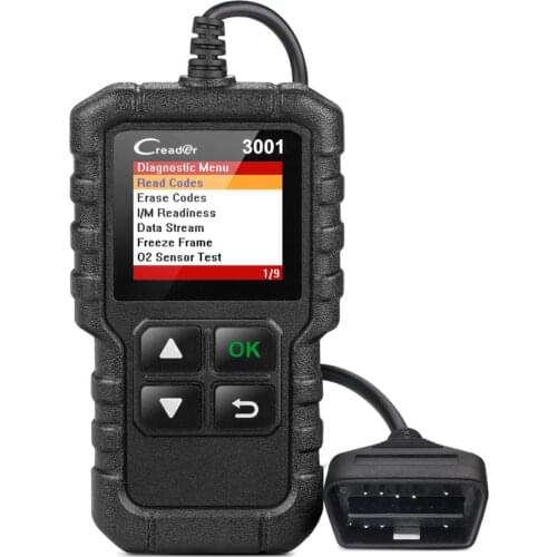 AUNCH X431 Creader /CR3001 OBD II Read Codes Erase Codes I/M Readiness Data Stream Freeze Frame Auto diagnostic tool main unit