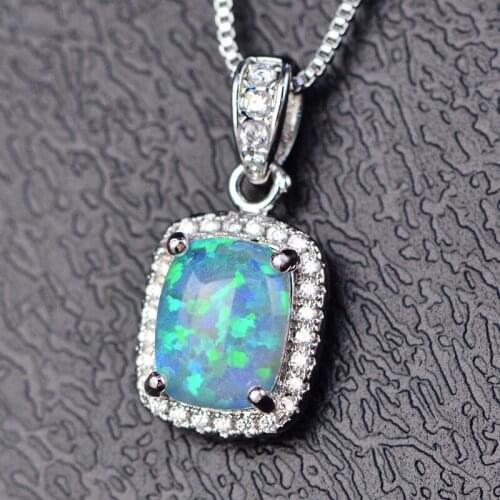 YPAY8 Hot Fashion Luxury Brand S925 Sterling Silver For Women Goddess Ladies Round Party Wedding Color Pendant Necklace Jewelry