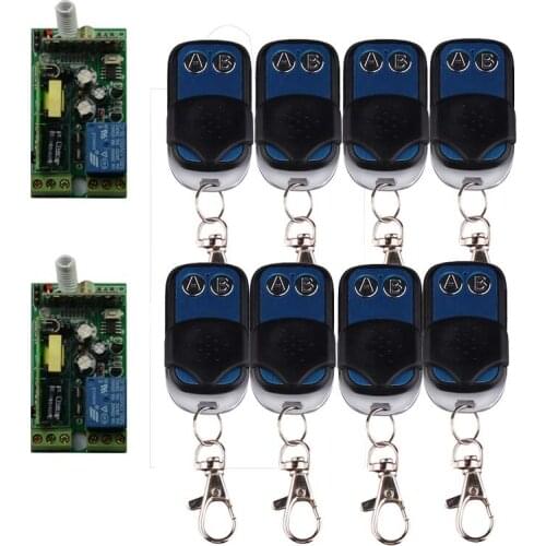 AC85V 110V 220V 230V Wireless Remote Control light switch ON/OFF 1 Channal relay switch with 8PCS transmitter
