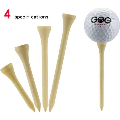 Package of 100 Tees Wood Golf Tees Wooden Tee Golf Ball Holders Length 42mm 54mm 70mm 83mm Drop Ship
