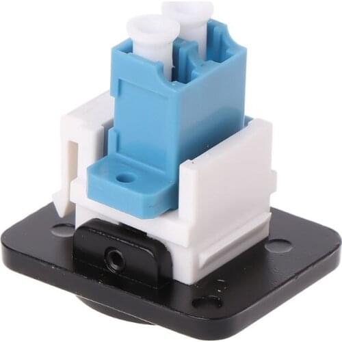 RJ45 D-Type LC Optical Fiber Straight Connector Chassis Panel Mounting Socket Holder Extension Module Socket Jack-Modular CAT5E