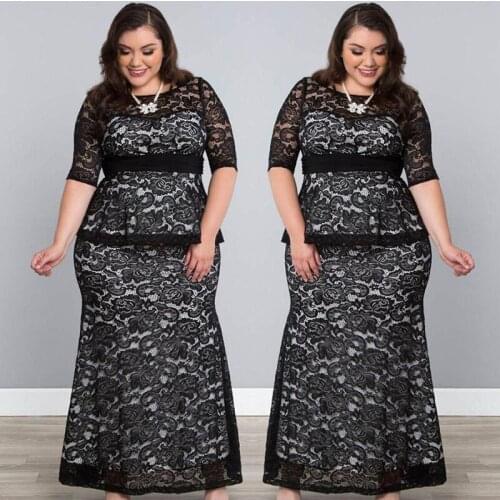 Plus Size Dresses Sheer Bateau Neck With Sleeves Mothers Party Prom Dress Evening Gown For Special Occasion Floor Length SD3443