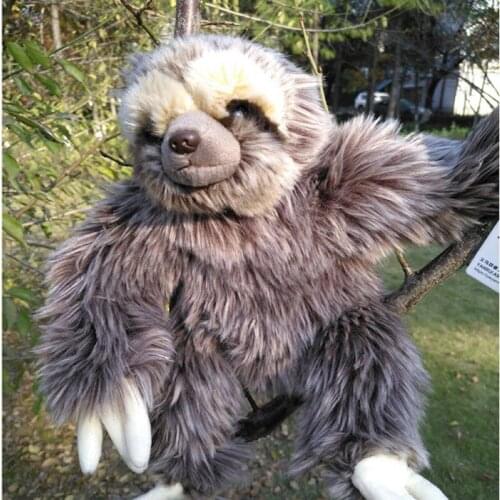 35cm Simulation Sloth Raccoon Critters Toy Lifelike Lying Wild Animals Dolls Cute Soft Plush Children Birthday Gifts