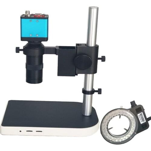 Adjustable 130X Lenses Zoom Blue Color 3 in 1 Digital Industrial Microscope Camera VGA USB AV TV Video PCB Lab Solder Repair