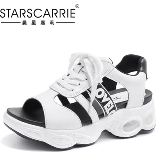 Sports sandals womens summer 2021 new net red air cushion Roman shoes thick bottom fish mouth shoes muffin womens shoes