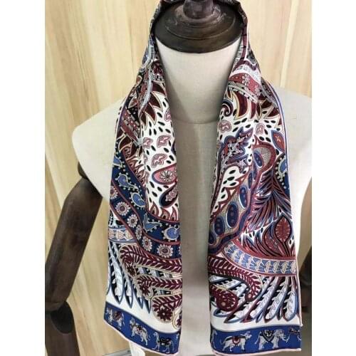 2020 new arrival fashion brand classic paisley 100% silk scarf 90*90 cm square shawl twill wrap for women free shipping