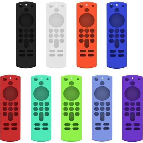Silicone Remote Control Protective Case Soft Protector Shockproof Anti-Slip Replacement for Amazon Alexa Voice Remote 3rd Gen