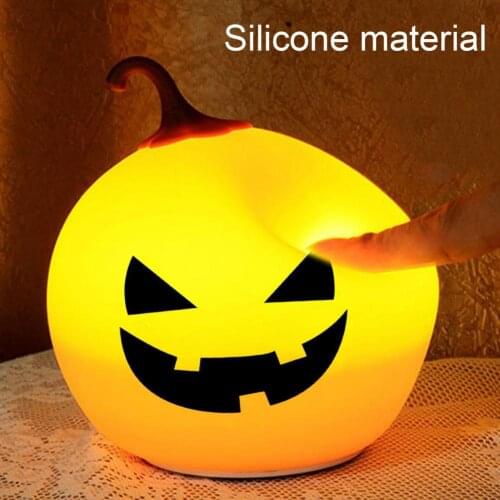 Silicone Pumpkin Night Light Waterproof Halloween Lamp LED Atmospheres Night Lamp Festival Touch Light 2022 Kid Halloween Gifts