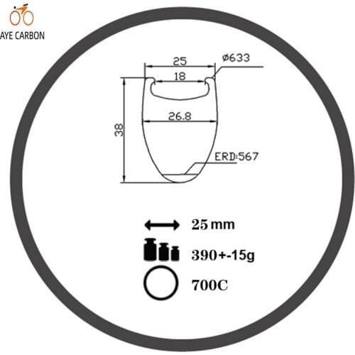 Super light version 38mm deep clincher rims 700C carbon fiber road rims UD 3K matte rim brake basalt brake surface high TG resin