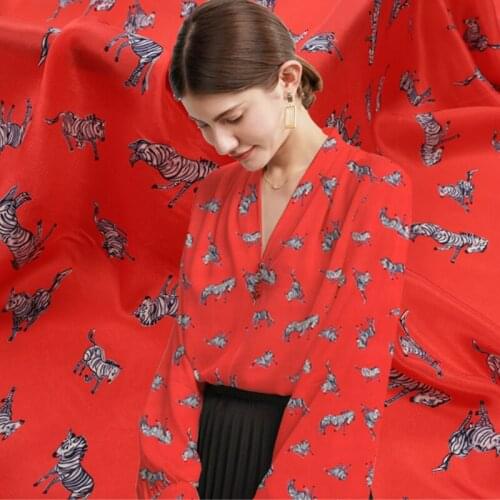 Natural Organic Silk Crepe De Chine Fabric Printing 100% Mulberry Silk Drape Clothing Dress Shirt Fabrics Home Textile Cloth