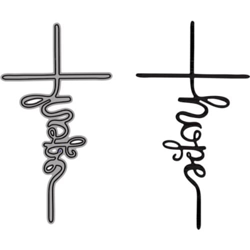 Cutting Dies Hope Words Irregular Shape To Decoration For DIY Scrapbooking Embossing Album Paper Cards Dies 2021 New