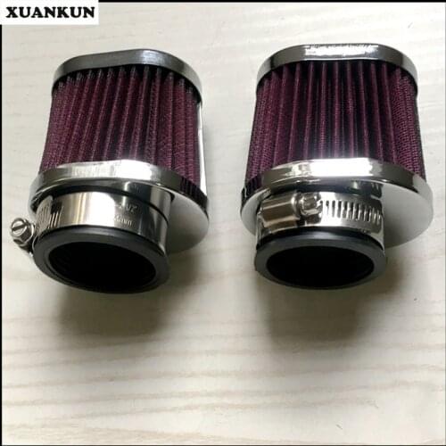 XUANKUN Cafe Racer Retro Motorcycle Modified Large Flow Air Filter Straight Head Mushroom Head Mushroom Head Empty Filter