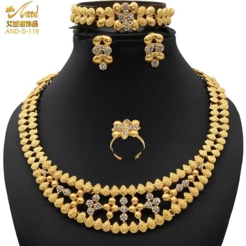 Jewelery Set Bracelet Ring Luxury Wedding Set For Women Jewelry Indian Designers Dress Necklace Matching Chokers Luxury Earrings