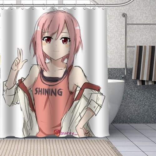 Custom Anime Sakura Quest Shower Curtain With Plastic Hooks Modern Fabric Bath Curtains Home Decor Curtains Custom Your Image