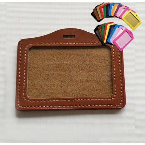 1PC Bank Credit Card Holder Student Bus ID Holders Identity Badge Protective Cover Men Women Office Business Card Holder Wallet