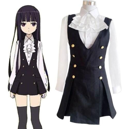 Anime Shirakiin Riricho Anime Inu x Boku SS Cosplay Costume Shirt Dress Maid Outfit For Women Clothes Riricho Shirakiin Wigs Cos