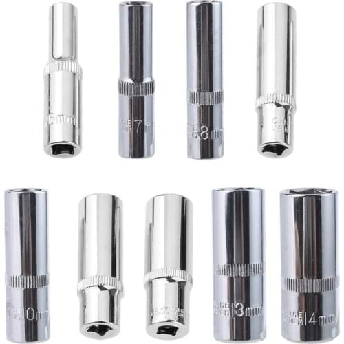 1/4 Hex Ratchets Extension Sleeve Bar Socket Adapter Drive Socket Wrench Spanner Converter Tool 6-14MM Universal Joint