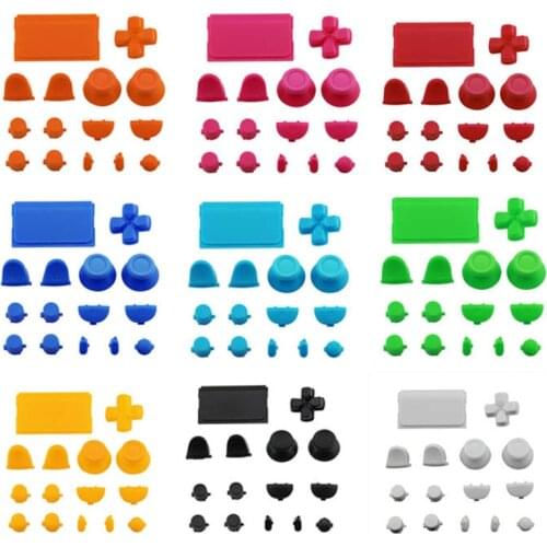 10 sets Solid Thumbstick R2 L2 R1 L1 Trigger ABXY Buttons Mod for PS4 Playstation 4 Wireless Controller Replacement Repair