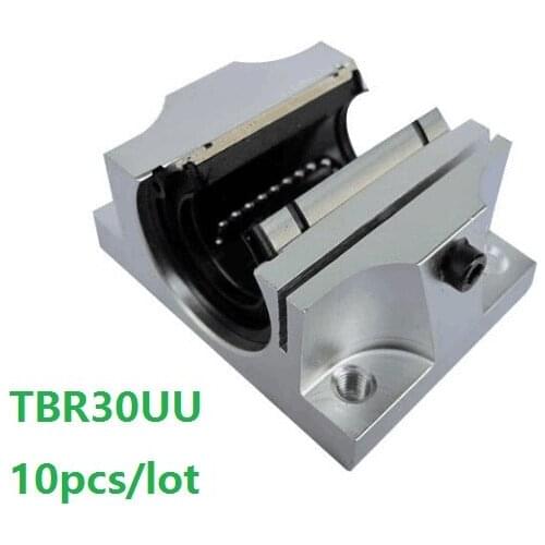 10pcs/lot TBR30UU 30mm Linear Ball Bearing Support Block CNC Router for 3D printer parts linear rail