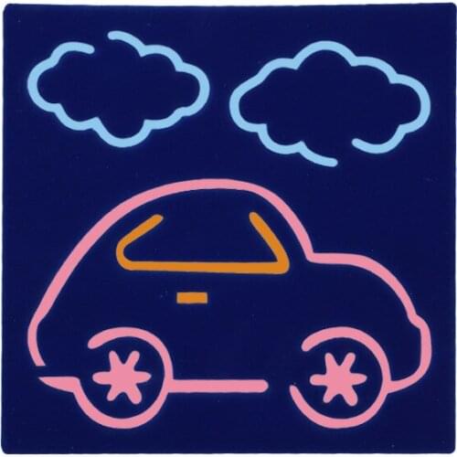14*14 Cartoon car Layering Stencils for Diy scrapbook/photo album Decorative Embossing coloring,painting stencil,home decor