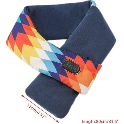 3 Gear Washable Electric Heating Scarf Warming Massage Scarves Winter Warmer USB U2JC