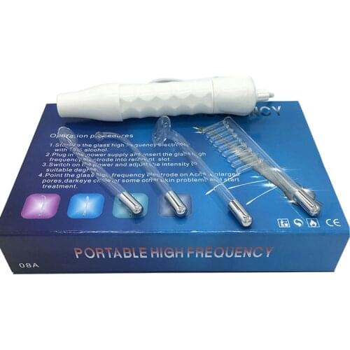4 In 1 High Frequency Electrode Wand Electrotherapy Glass Tube Beauty Device Acne Spot Remover Facial Skin Care Spa