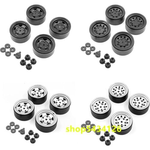 Aluminum Alloy 2.2 Inch Wheels Hub Tires Rims For Crawler 1:10 Accessories Rc Car Remote Control Toys Parts Trx4 Bronco Scx10 ii