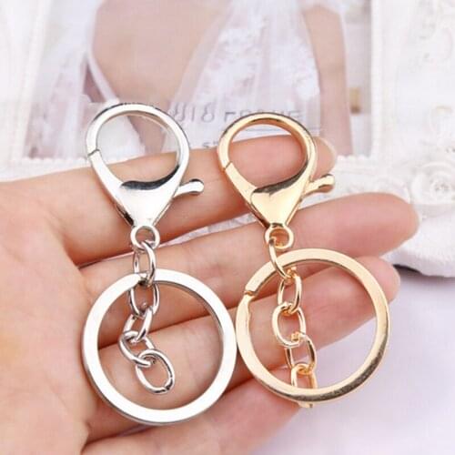 5Pcs/lot Key Chain Key Ring Keychain Bronze Rhodium Gold Round Split Keyrings Keychain Jewelry Making Key Chain Accessories