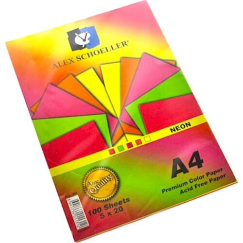 Alex Schoeller Phosphorous A4 Color Photocopy Paper 100 Sheets