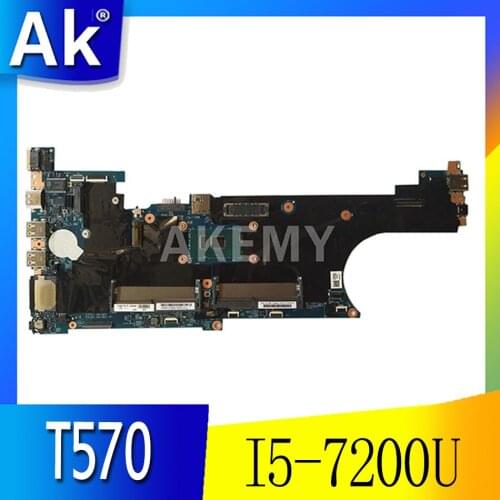For Lenovo Thinkpad T570 Laptop Motherboard I5-7200U CPU DDR4 LTS-1 448.0AB08.0011 FRU 01ER385 01YR384 01ER111 02HL384