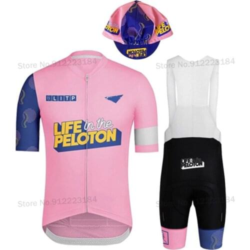 Pink Cycling Jersey Set Men Mtb Jersey Bib Shorts Cycling Equipment Bike Clothing Maillot Ciclismo Hombre Summer
