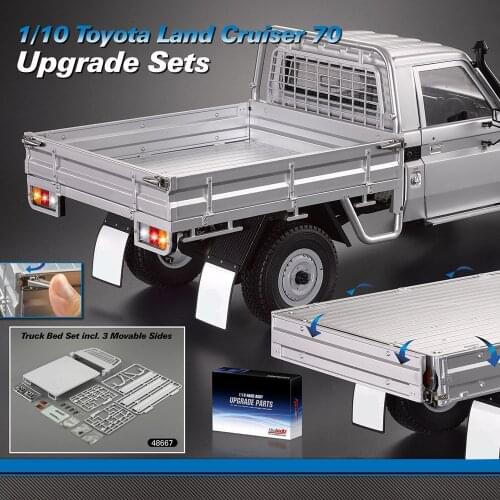ABS Truck Bed Set 3 Movable Gate for 1/10 Toyota Land Cruiser 70 RC Truck Pick-up Truck Car Upgrade Kit