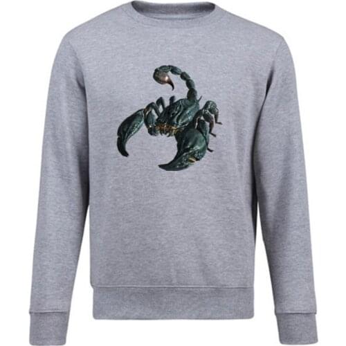 Cool Scorpion 3D Cartoon Monster Design Men Hoodie Unisex Fleece Sweatshirt Made Clothing Hip Hop Coat Tops Streetwear