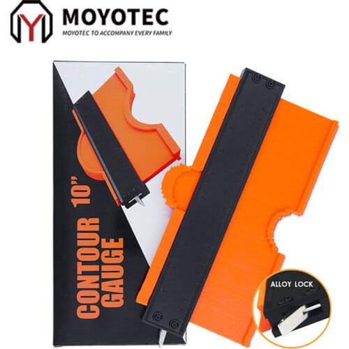 MOYOTEC Lock Wider Contour Gauge Profile Tool Alloy Edge Shaping Wood Measure Ruler Laminate Tiles Meethulp Gauge