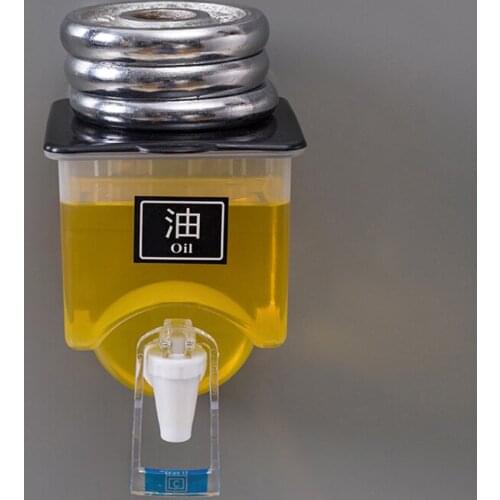 Wall-Mounted Seasoning Container with Water Tap Dust-proof Easy to Clean Durable Long Lasting for Kitchen nontoxic non-evasive