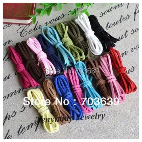 Wholesale 24pcs(100cm/pc) 2.5mm Width Square Leather Cords For Necklace Making