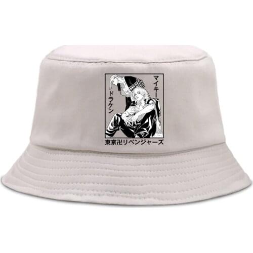 Anime Tokyo Revengers Summer Hat Mikey Draken Graphic Women Men Panama Bucket hat The Design Flat Visor Harajuku Fisherman Hat