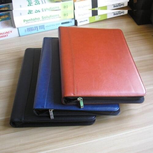 A4 faux leather file folder manager bags for documents mens womens document bag map kantoor ringbagd mappen a4 calculator 1311