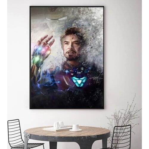 Iron Man Marvel Poster Hanging Canvas Painting Superhero Movie Poster and Prints Wall Art Picture for Children Room Home Decor