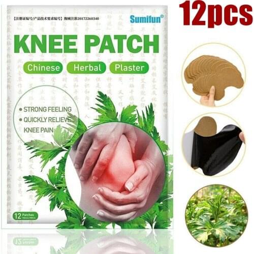 12Pcs/Bag Knee Sticker Pain Relieving Wormwood Extract Joint Ache Pain Patch Patches