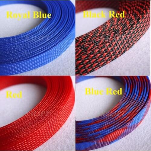 18mm Braided Expandable Sleeve PET Tight Wire Wrap High Density Insulated Cable Harness Line Protector Cover Sheath 3/5/10 M