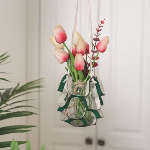 Hanging Flower Pot Leather Basket Holder Gardening Modern Home Garden Decoration Succulent Pots Vase Hanging Baskets#2 70
