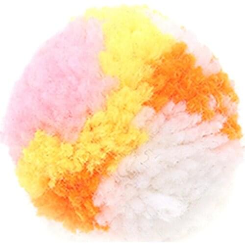 Legendog Soft Fluffy Cat Pompom Ball Cat Toy Interactive Colorful Cat Pompom Ball Toy For Kittens Favorite Pet Supplies