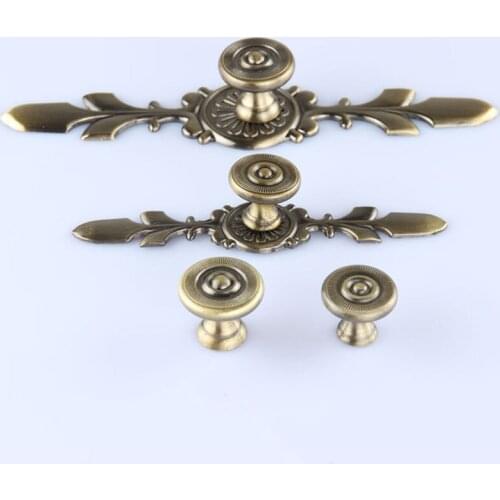 Retro Vintage Drawer Handles Antique Jewelry Box Knobs Bronze Cabinet Pulls For Drawer Cupboard Door Wooden Furniture Hardware