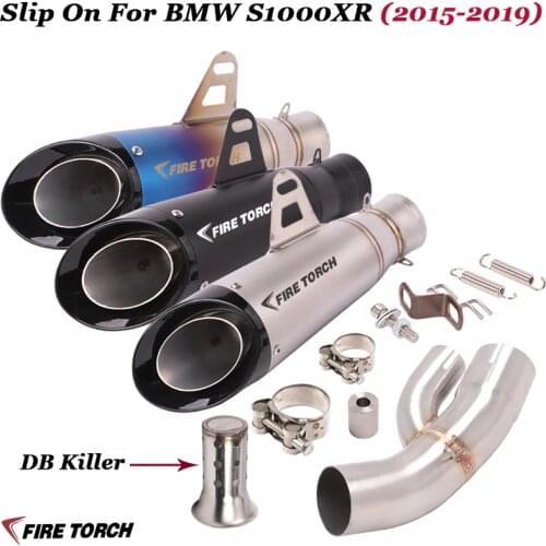 S1000xr Motorcycle Exhaust System Modified Escape Muffler DB Killer Middle Link Pipe Slip on For BMW S1000XR 2015 - 2019