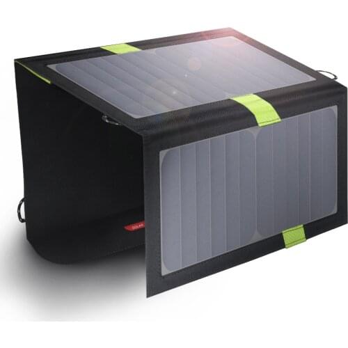 Solar Charger 21W Portable Solar Panel Charger with 2 USB Port Waterproof Camping Foldable Portable Solar Charger for Cell Phone