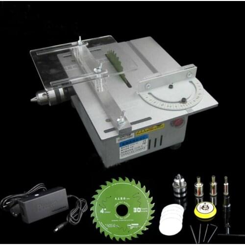 Advanced Aluminum miniature table saw high precision DC 24V 7000RPM cutting machine DIY model saws precision carpentry chainsaw